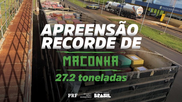 Recorde histórico: PRF apreende maior carga de maconha do ano no país